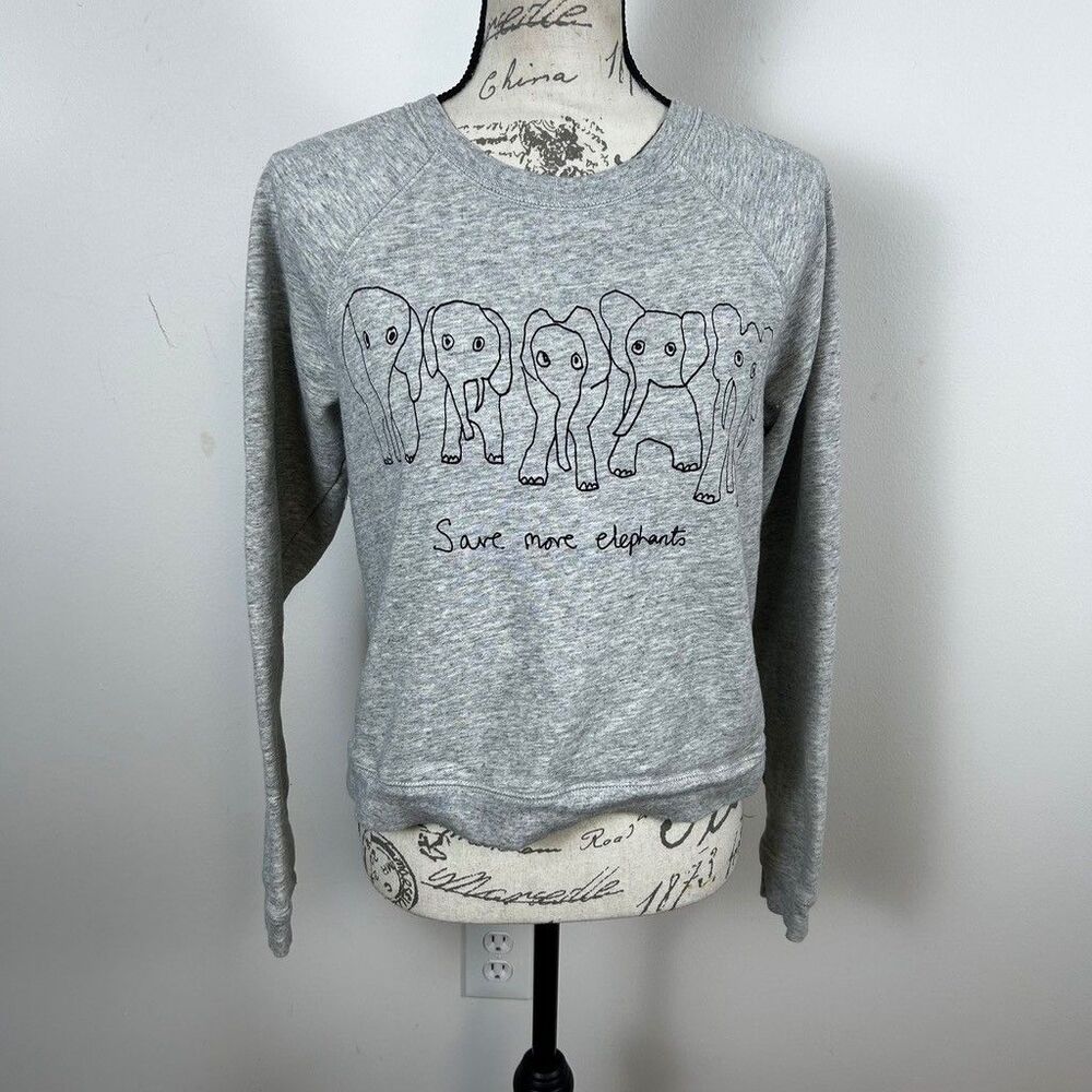 J.Crew Garments for Good David Sheldrick Wildlife Trust Elephant Sweatshirt